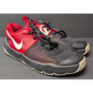 Nike Kids Team Hustle Quick Basketball Shoes YOUTH SIZE 1.5Y Red Black Athletic